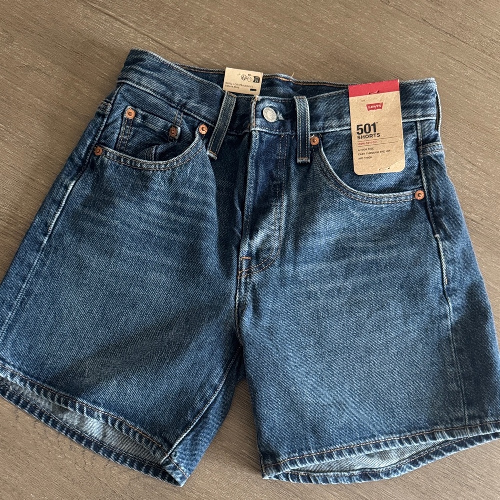 Levi's Dark Blue Denim Shorts